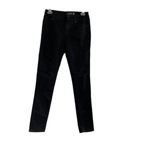 ZU:M  Denim Collection, Women’s (JR’s)Distressed with holes jeans,Black, Size 5,
